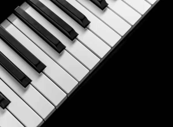 Black piano keyboard.