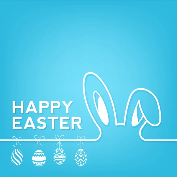 Creative Happy Easter Background With Rabbit And Eggs