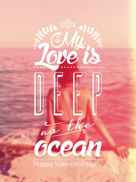 My Love is deep as the ocean - Valentine's Day Card