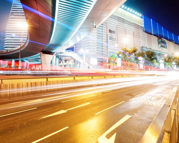 The light trails in shanghai china