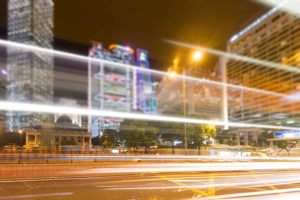 The light trails in Shanghai