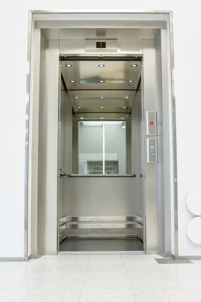 Open elevator in the hall