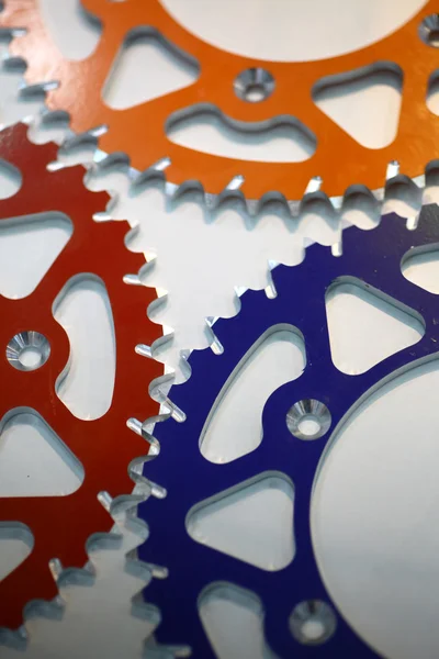 Colored motorcycle sprockets