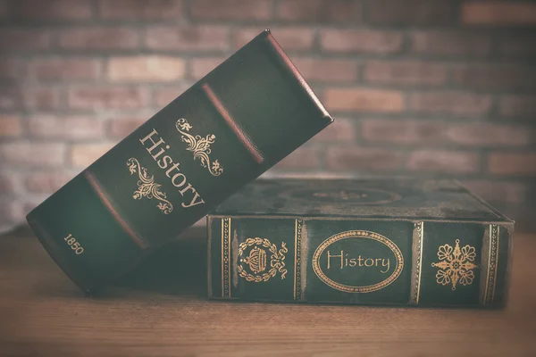 Old history book close up