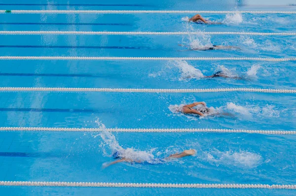 Swimming competition,the start jump