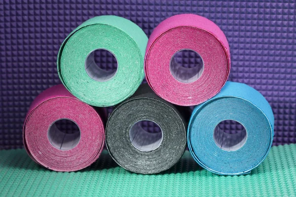 Variety of therapeutic self adhesive tapes, taping kinesiologico