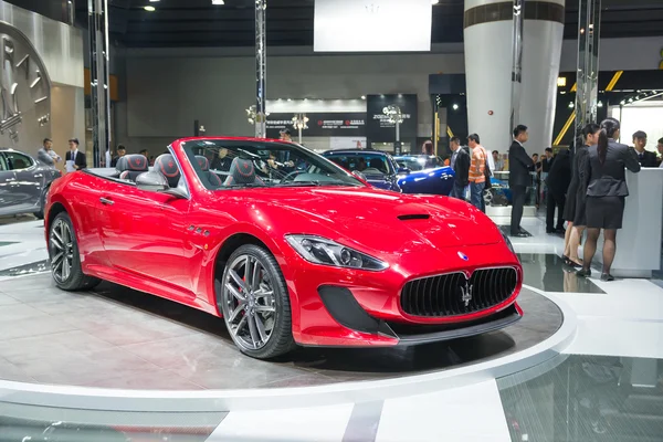 Maserati super car in automobile exhibition