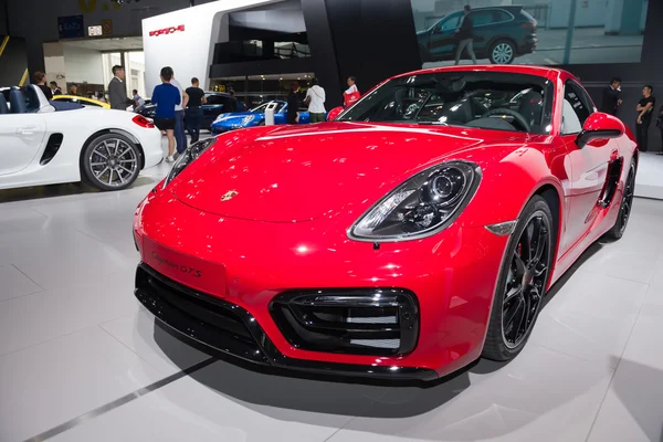 Cayman GTS from Porsche super car in automobile exhibition