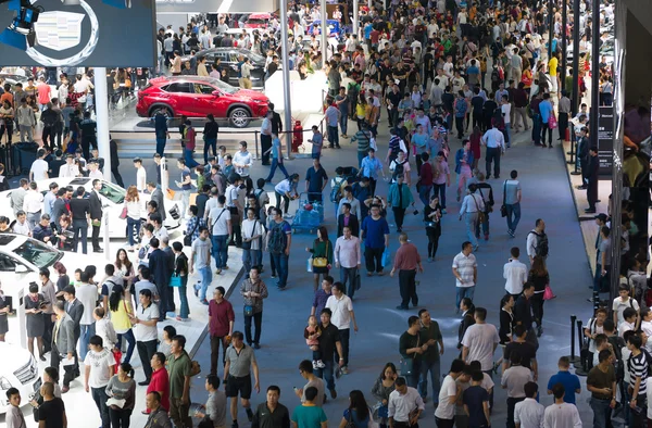 Crowd gathering around the 12th China International Automobile Exhibition of Guangzhou
