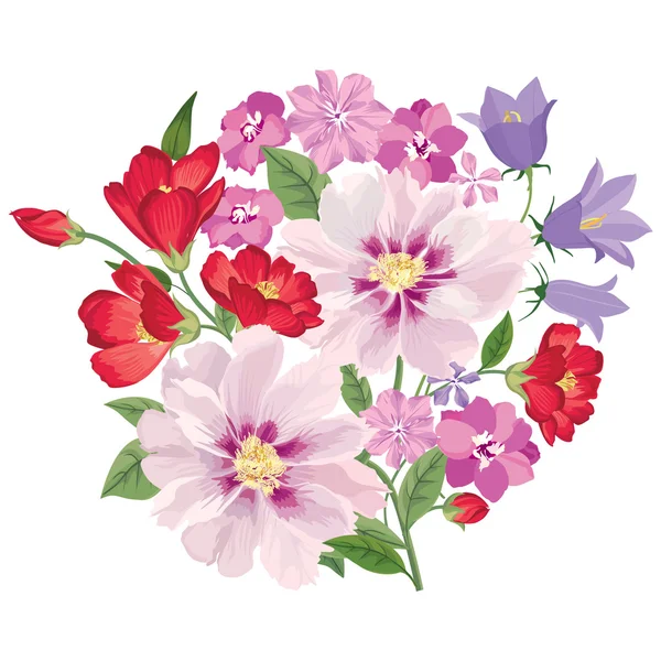 Flower bouquet. Floral frame