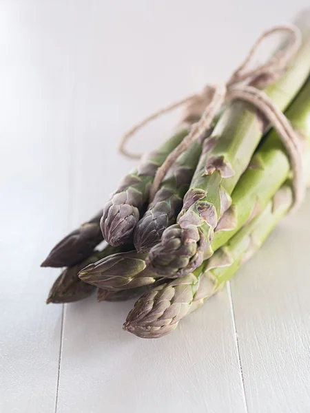 Bundled up green asparagus