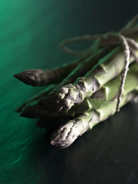 Bundled up green asparagus