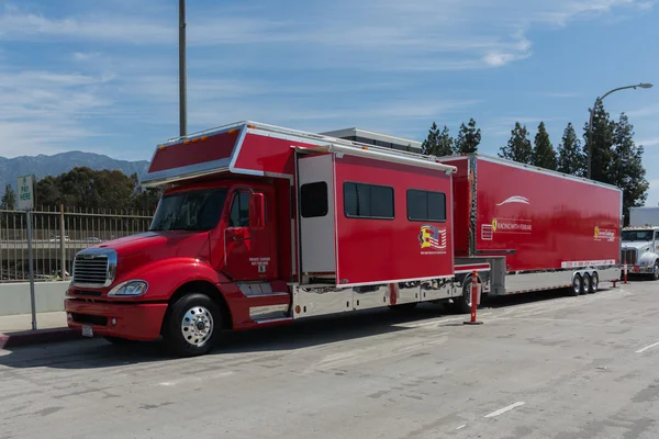 Ferrari transport truck on display