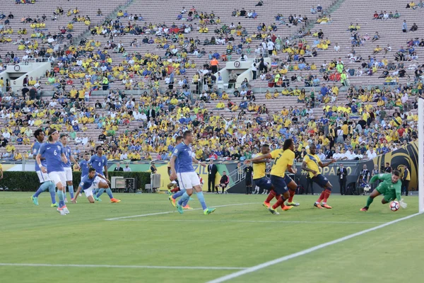 Ecuador  national football team attacking during Copa America Ce