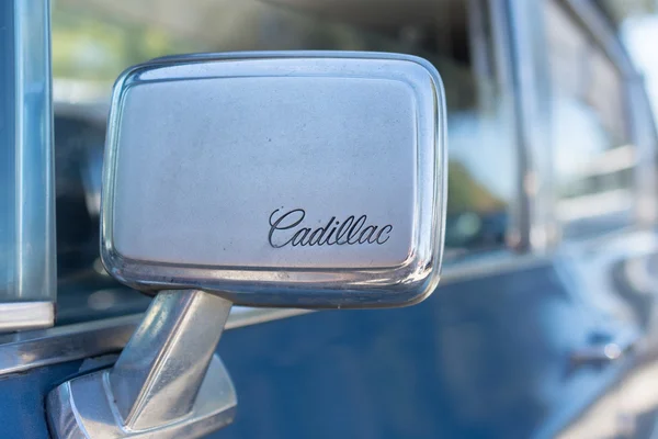 Cadillac side mirror logo during Los Angeles American Heroes Air