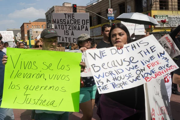 Relatives of the students who disappeared in Mexico packed the s