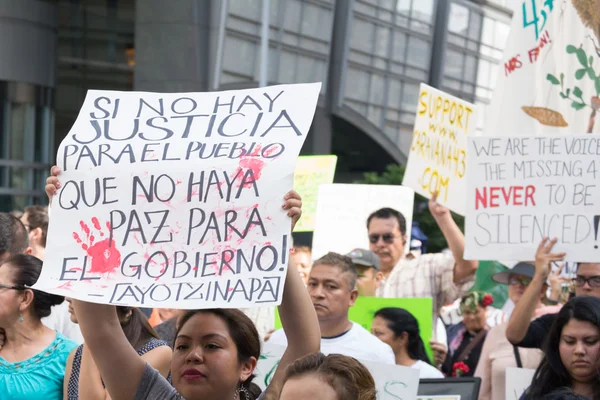 Relatives of the students who disappeared in Mexico packed the s