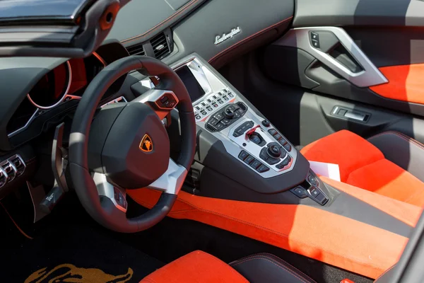 Lamborghini interior car on display