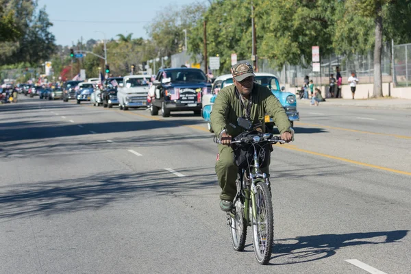 American veteran on the bicycle
