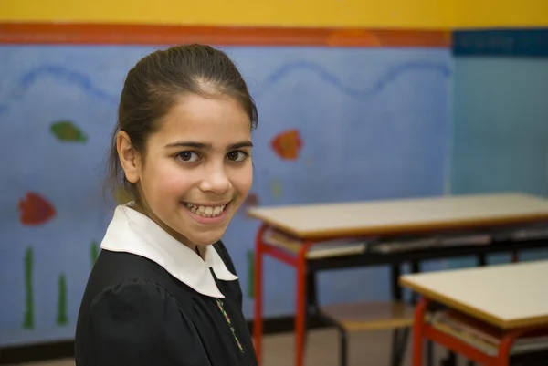 Girl student in school uniform