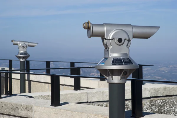 Coin operated binoculars