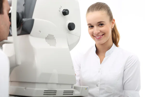 Ophthalmologist, eye test computer