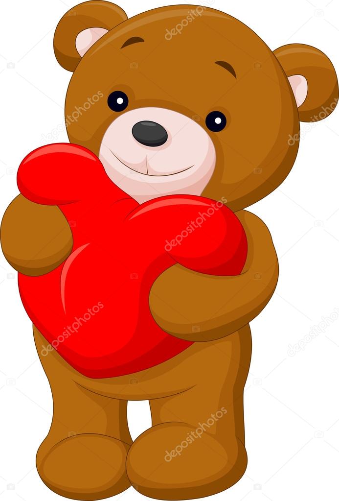 teddy bear holding heart clipart - photo #27