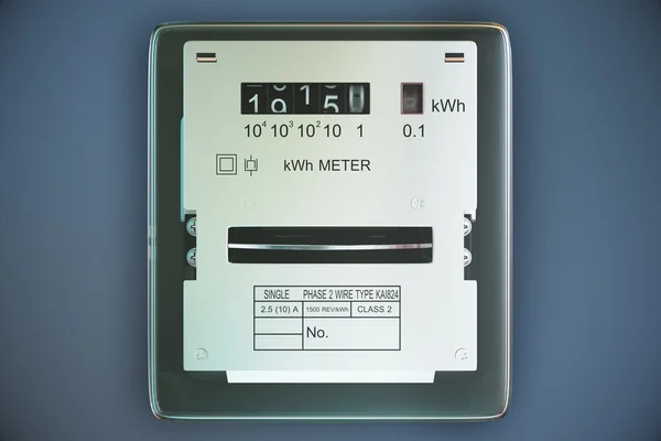 Analog electricity meter showing household consumption. power me