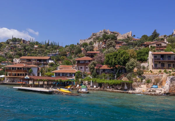 Antalya, Turkey - April 26, 2014: Kalekoy village on the Turkish island of Kekova