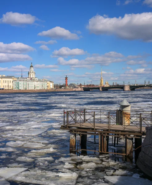 University Embankment St. Petersburg during spring break.
