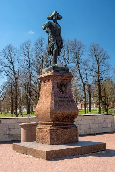 Gatchina, Russia - May 1, 2016: Monument to Paul I in front of the Gatchina Palace. Paul I - Emperor and Autocrat of all the Russias 1796 - 1801.
