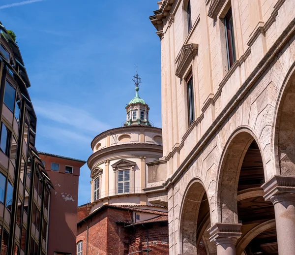 View of the dome of the church of San Fedele in Milan, Italy.