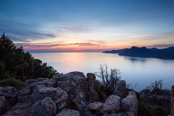 Les calanches de Piana, Corsica, France, at sunset