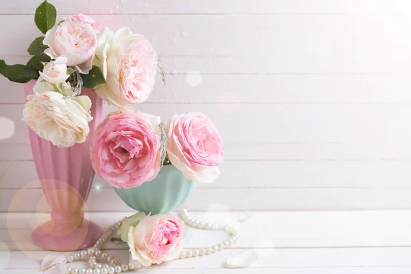 Sweet pink roses flowers
