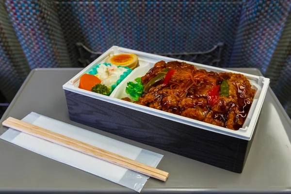 Japanese Lunch Box (Bento) on a Japanese Bullet train