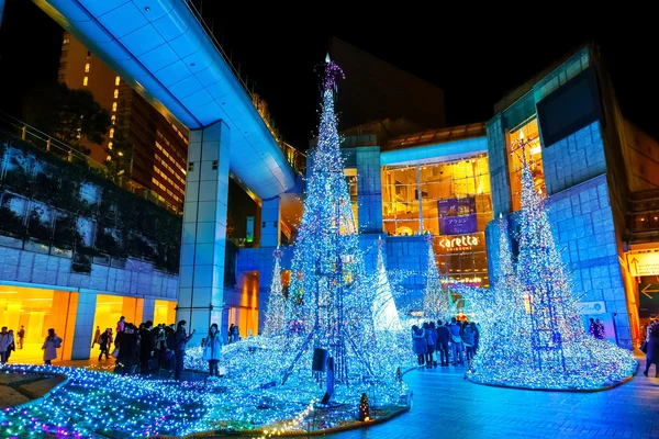 Illuminations light up at at  Caretta shopping mall in Tokyo, Japan