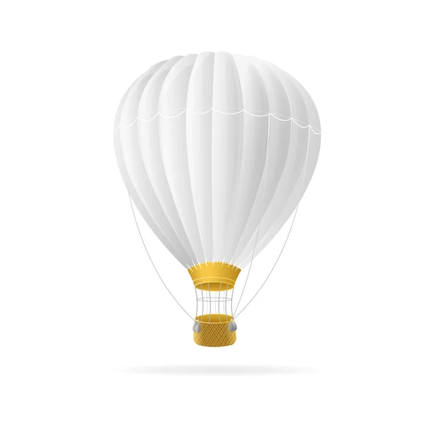 Vector white hot air ballon isolated