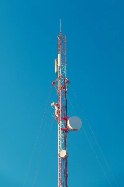 Cell tower over sky