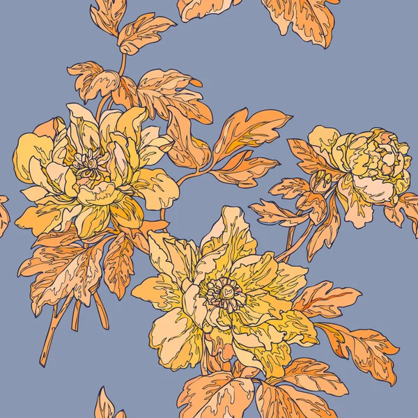 Seamless pattern with flowers roses