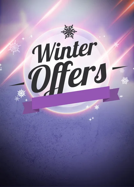 Winter and christmas offers advert backgound
