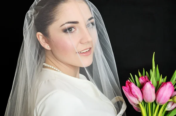 Bride portrait with veil