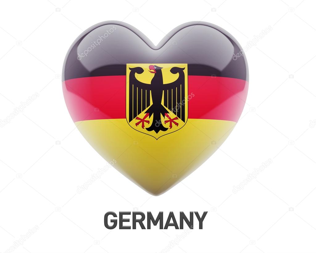 Deutschland Flagge Herz Deutschland Flagge Herz