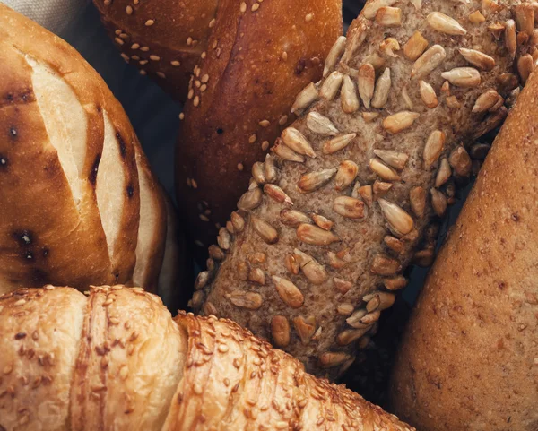 Various kinds of fresh bread. Shallow depth of field.