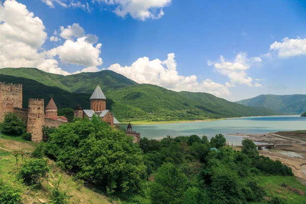 Georgia. Mountains. Caucasus. Christian churches.