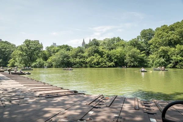 People have rest in Central Park  in New York