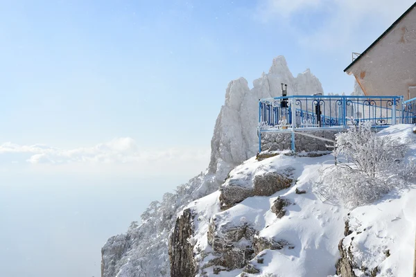 Snow-capped peaks of Mount Ai -Petri in Crimea