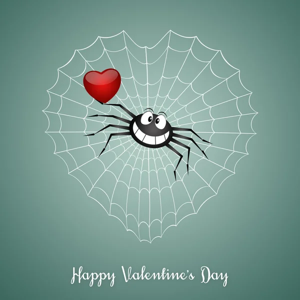 Funny spider in Valentine's Day