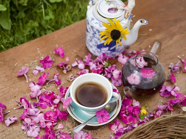 Tea And Flowers