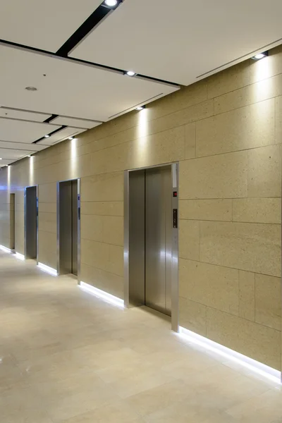 Three elevator doors