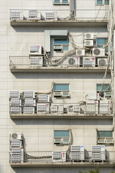 SEOUL, KOREA - MARCH 24, 2014: lots of Outdoor Unit of Aircondit
